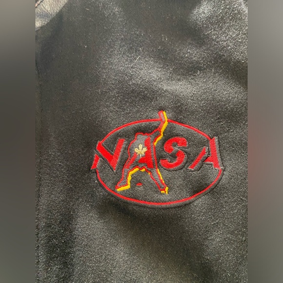 North N End leather and Wool Mens L Jacket in black - Picture 2 of 16